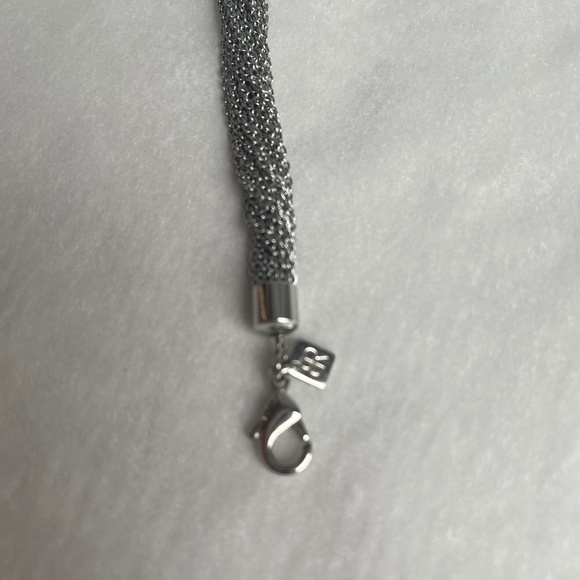 Banana Republic Chunky Chain Silver Beaded Sparkly Statement Light Necklace - Picture 6 of 6